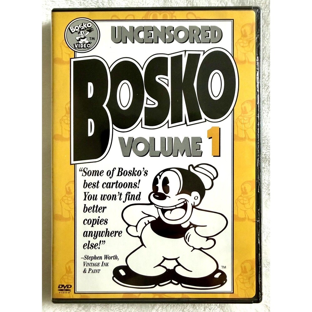 Bosko Uncensored Vol. 1 DVD 1929-1931 w/ Pilot-Opened But Like New-Plays Perfect